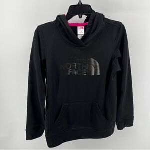 The North Face Women's Black Sweatshirt Hoodie Size M Kangaroo Pockets Logo